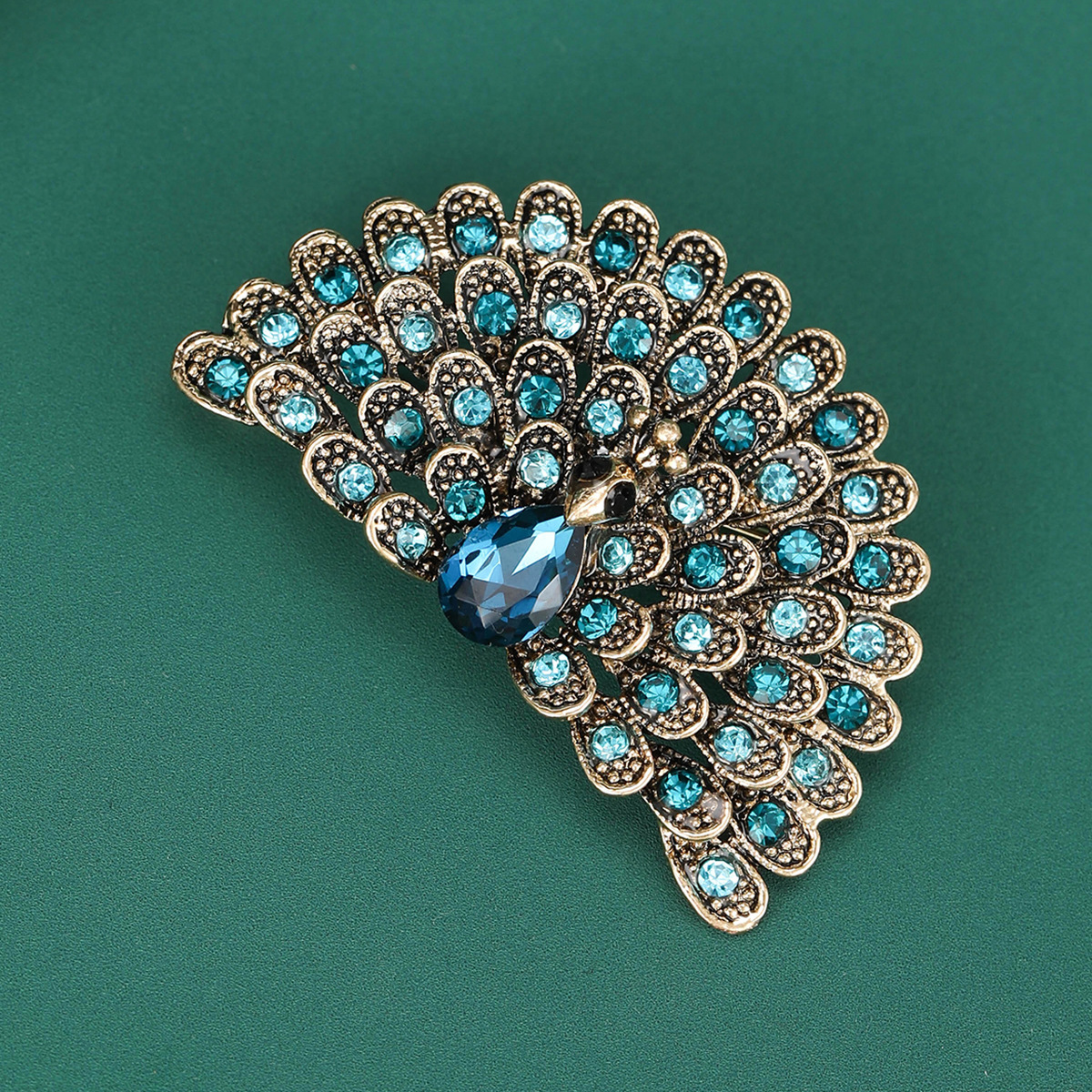16g Weight Rhinestones Inlay Material Brooches Classification Banquet Occasion Alloy Material Peacock Pattern All Seasons Season Women's Gender Inlay Design Retro Style Retro Pin Peacock Alloy Inlay Rhinestones Women's Brooches 15