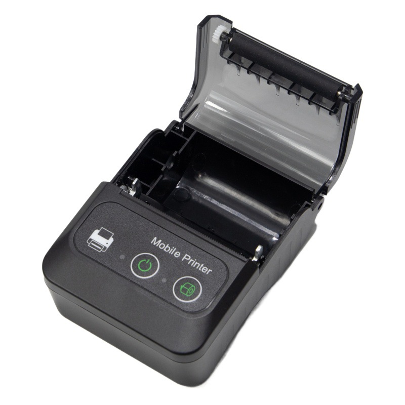 Dedicado mano 58mm impresora térmica de recibos portátil en miniatura cajero Bill Bluetooth meituan hambre