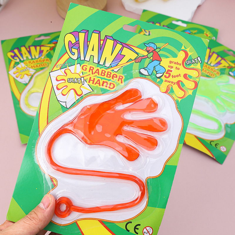 Tarjeta de succión, gran mano pegajosa, ventilación de mano, mano pegajosa, estiramiento de mano, trp, goma suave, palma elástica, juguetes especiales transfronterizos