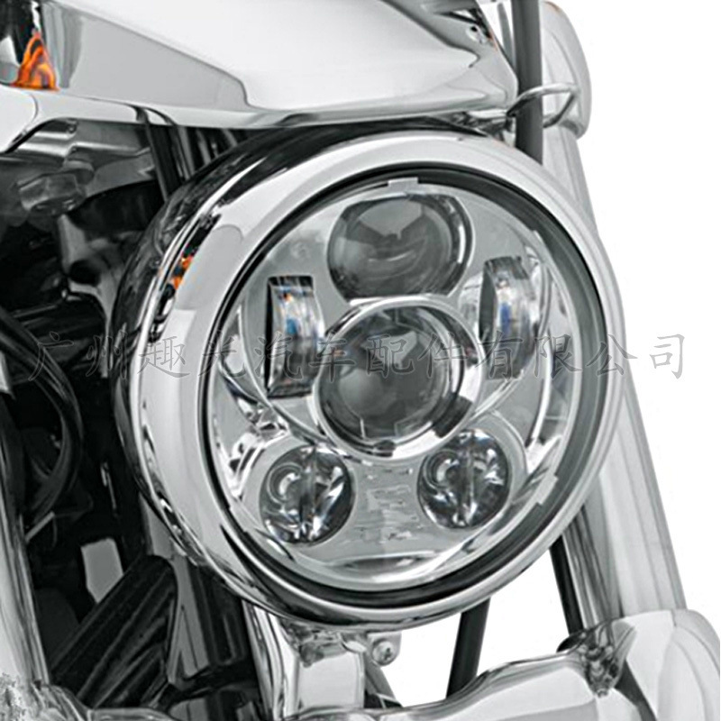 Zongshen Week8 Cyklon Ra2 Motorcycle Modified Led Angel Eye 5.75inch Round Retro Front Headlight