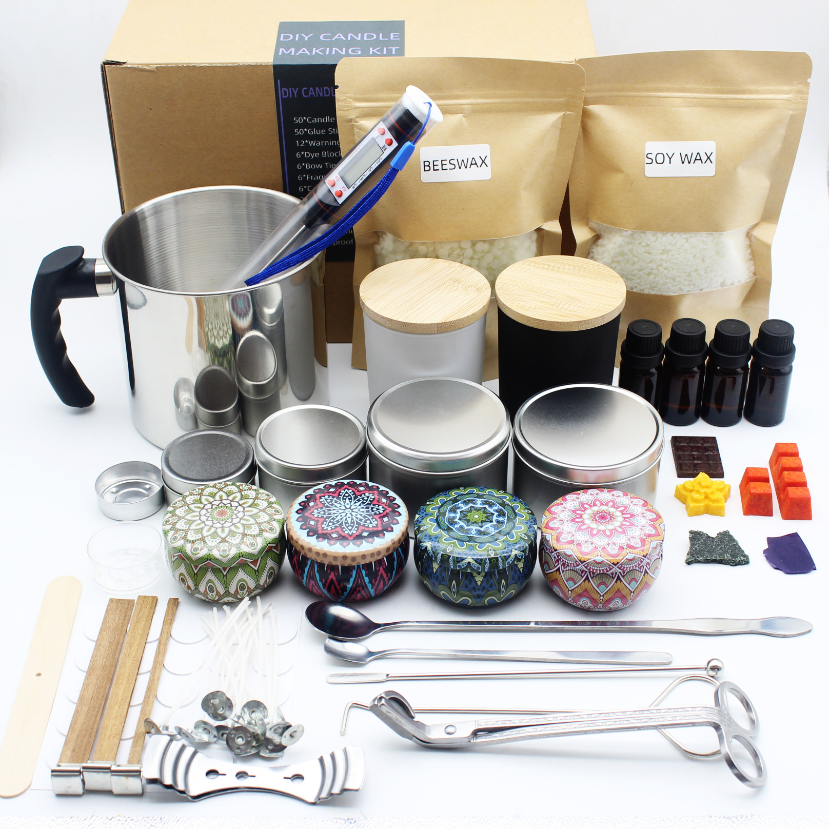 Candle diy set tool material wax core dy...