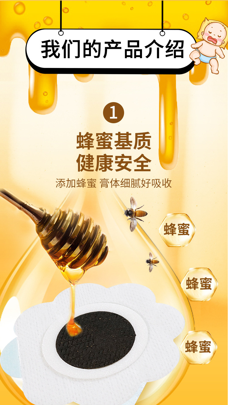 Children Herbal Patch Set Codonopsis Bloating Patch Apricot Loquat Cough Patch Chicken Gizzard Lining Food Stagnation Patch 6 Patches Per Box key features
