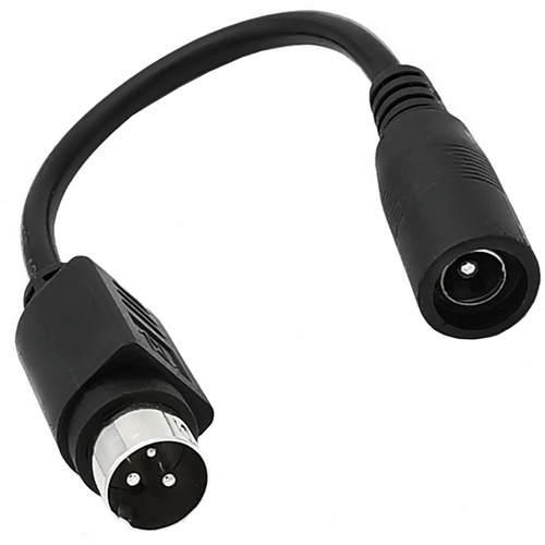 DC 5.5x2.1 barrel connector to round head 3-pin/4-pin circular socket adapter for printer power cord