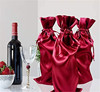 Silk like red wine packing Satin Wig Beam port Satin Cloth bag Sachet Drawstring Satin