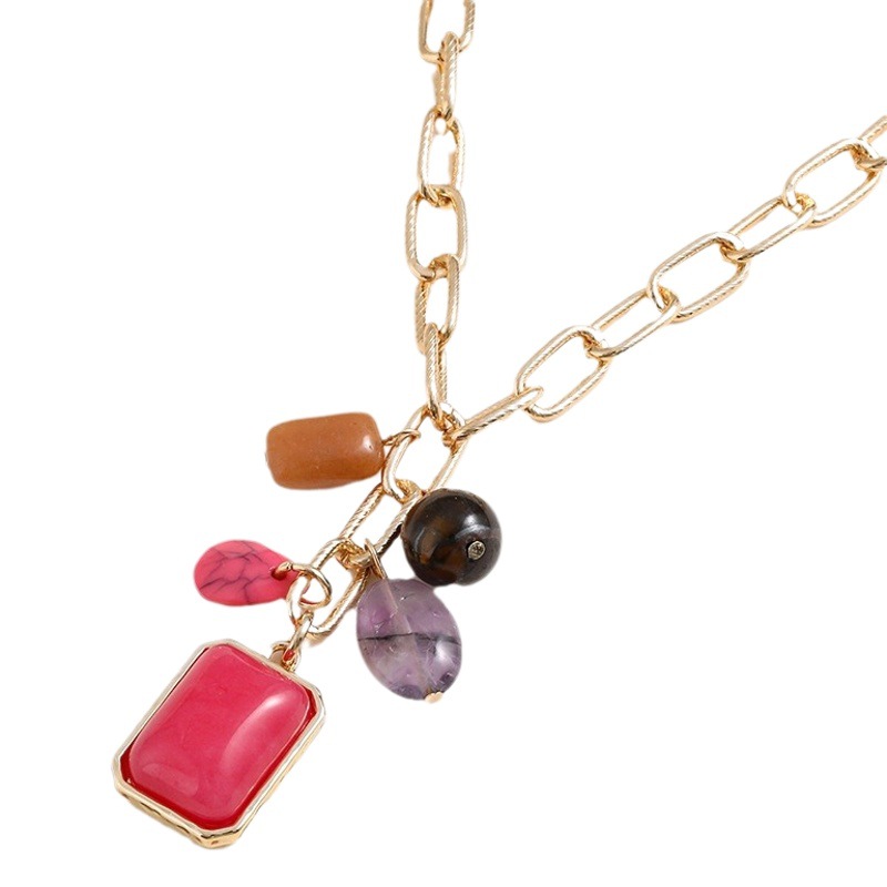 Kenjie original 2024 primavera y verano nuevo elegante collar colgante de color de lujo ligero collar de moda transfronterizo europeo y americano femenino