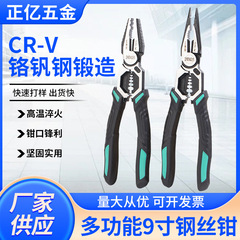 メーカー卸売り工業級多機能鋼線鉗子クロムバナジウム鋼バイス平頭尖頭省力ペンチ剥線鉗子