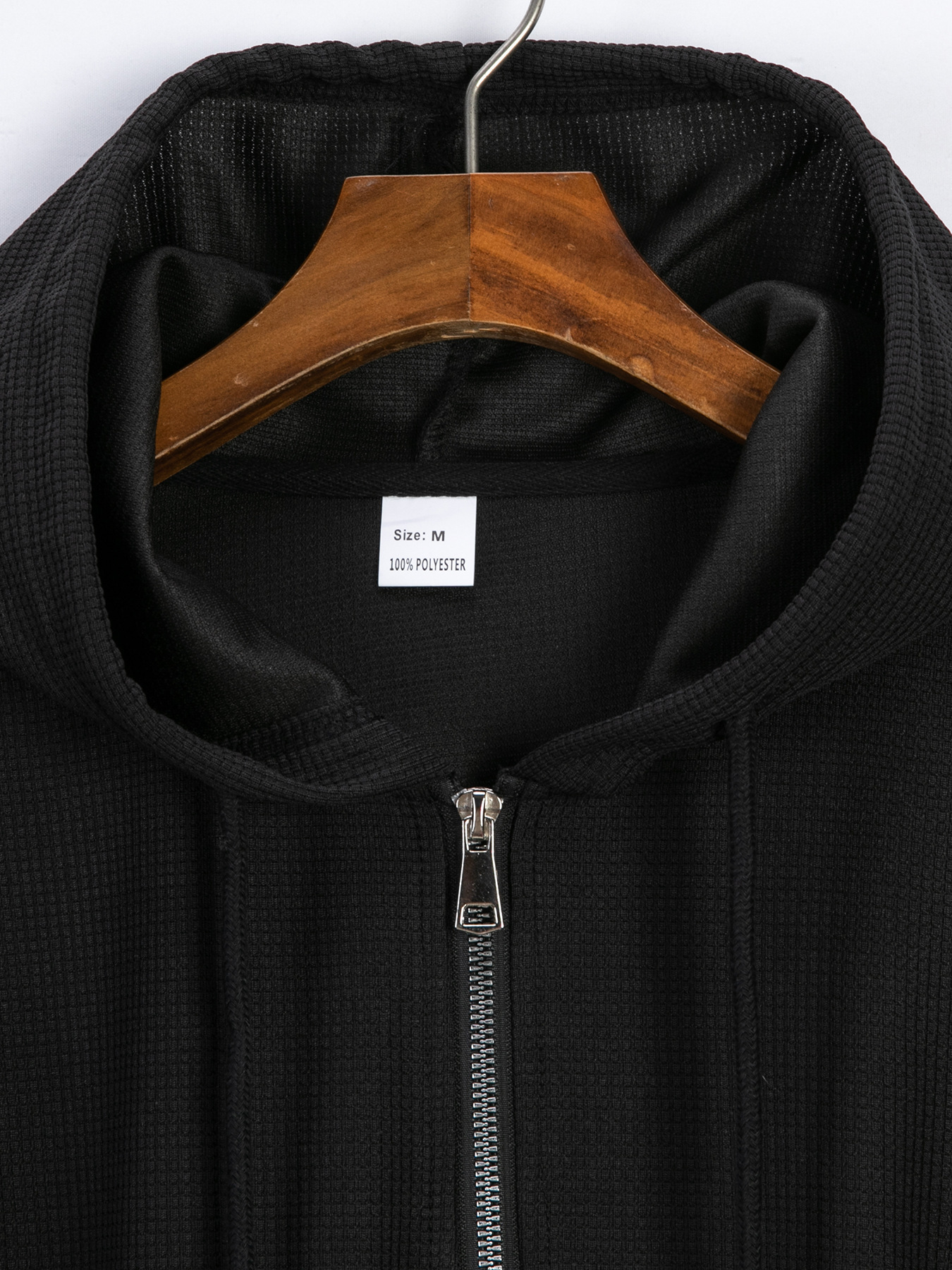 Men's Waffle-knit Half-zip Hoodie Breathable Pullover Sporty_voghion.com