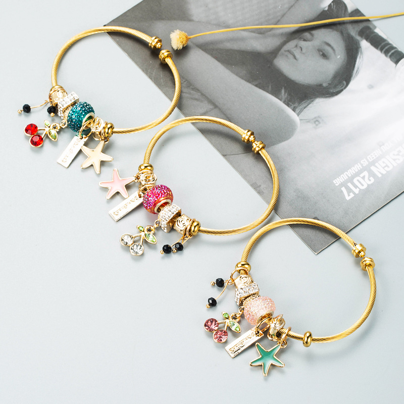 European And American Fashion Trend Personality Diy Accessories Pendant Bracelet display picture 3