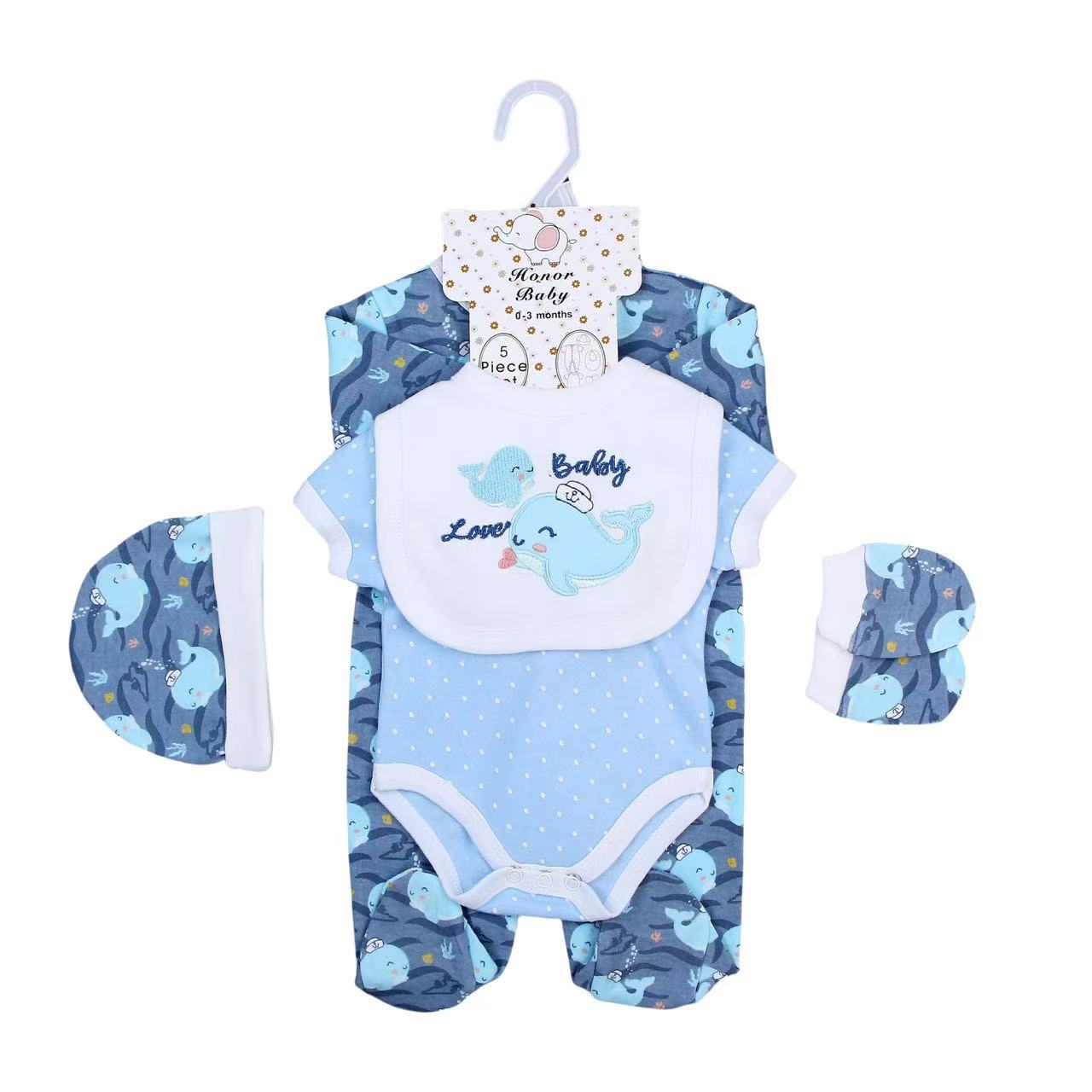 Conjunto de ropa para recién nacido, pelele de algodón puro, mono para bebé, ropa de bebé, ropa infantil transfronteriza europea y americana