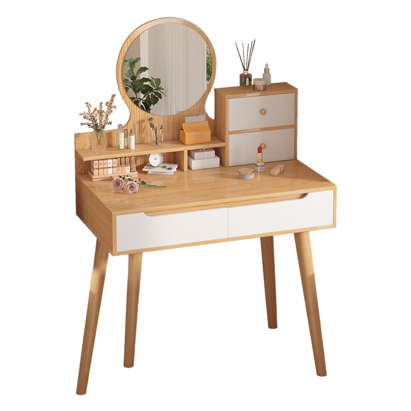 Tocador chica dormitorio Internet celebridad tocador pequeño apartamento dormitorio moderno armario de almacenamiento de lujo luz Mesa integrada con luz