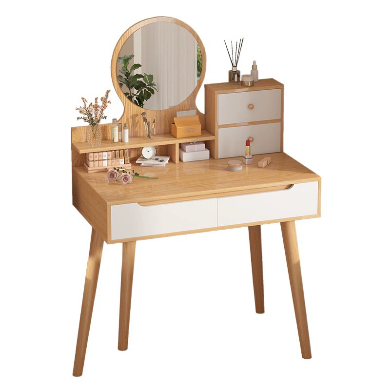 Туалетный столик спальня для девочек Интернет знаменитости туалетный столик маленькая квартира спальня современный свет роскошный шкаф для хранения встроенный стол с подсветкой