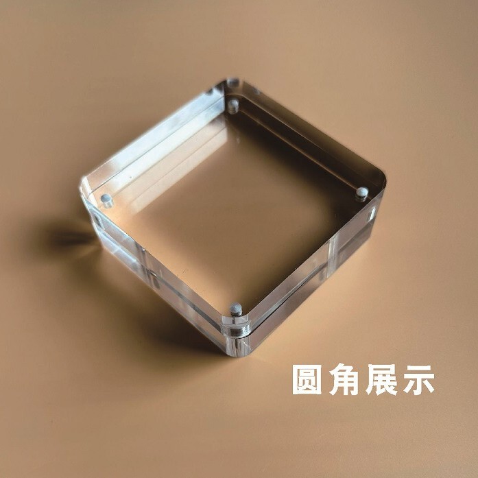 Square Photo Frame Custom Acrylic Table Card Paper-Cut Magnetic Transparent Double-Sided Display Frame Small Size Engraving Table