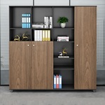 文件柜资料柜木质带锁高柜简约现代办公室书房收纳财务柜公文柜