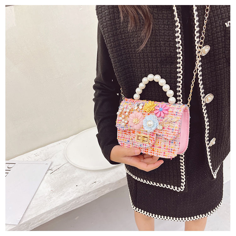 Children's One-shoulder Diagonal Bag Pearl Portable Coin Purse Bear Bow Cute Accessory Bag Wholesale display picture 10