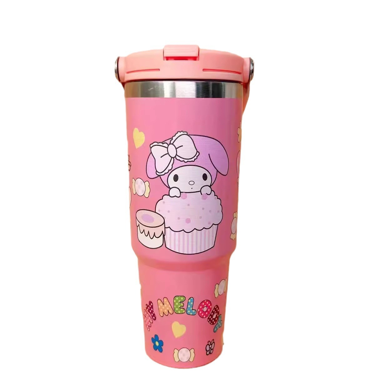 Taza de acero inoxidable 304 con dibujos animados, para niños, térmica