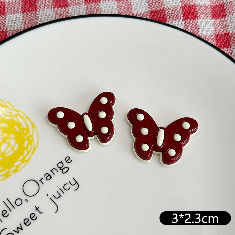 小さな新鮮でハイエンドのアンコラ赤猫愛小魚 diy ジュエリー下駄アクセサリーヘアアクセサリー手作り|undefined
