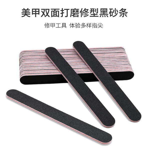 Nail File Polishing Stick Black Polishing Strip Nail File Manicure Sanding Strip Nail Tool