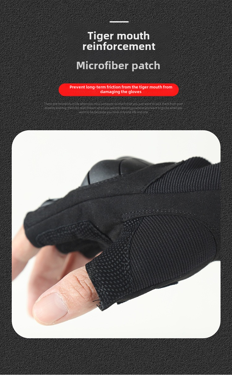 Tactical gloves men's half finger outdoor training fighting hard shell protective riding sports non-slip wear-resistant full finger gloves_maomaolike.com