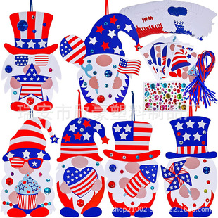 American Independence Day Dwarf Children's DIY Handmade Self-adhesive Sticker Decorative Adhesive EVA Sponge Glitter Self-adhesive