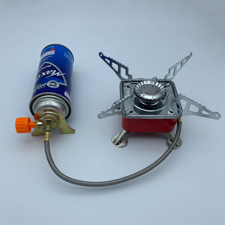Mini cassette furnace convenient carrying small square furnace foldable stove head gas tank furnace multi-function lengthened hose small square furnace Mini cassette furnace convenient carrying small square furnace foldable stove head gas tank furnace multi-function lengthened hose small square furnace