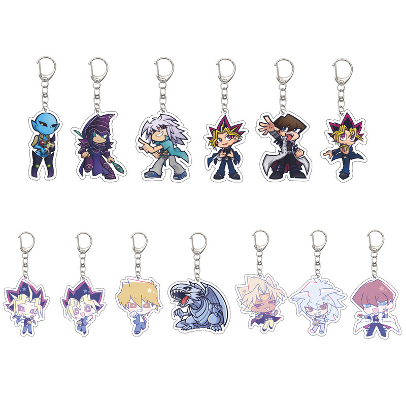 Yu-Gi-Oh! 5.5cm Acrylic Keychain Anime Cartoon Peripheral Cute 2D Bag Pendant Yu-Gi-Oh! 5.5cm Acrylic Keychain Anime Cartoon Peripheral Cute 2D Bag Pendant