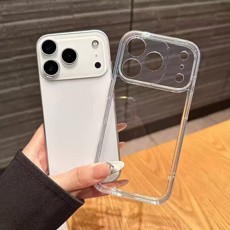 Casual Pure Color Suitable for Apple 17Promax Mobile Phone Case Anti-Fall Iphone16 Transparent 15 European and American 14 All-Inclusive 13