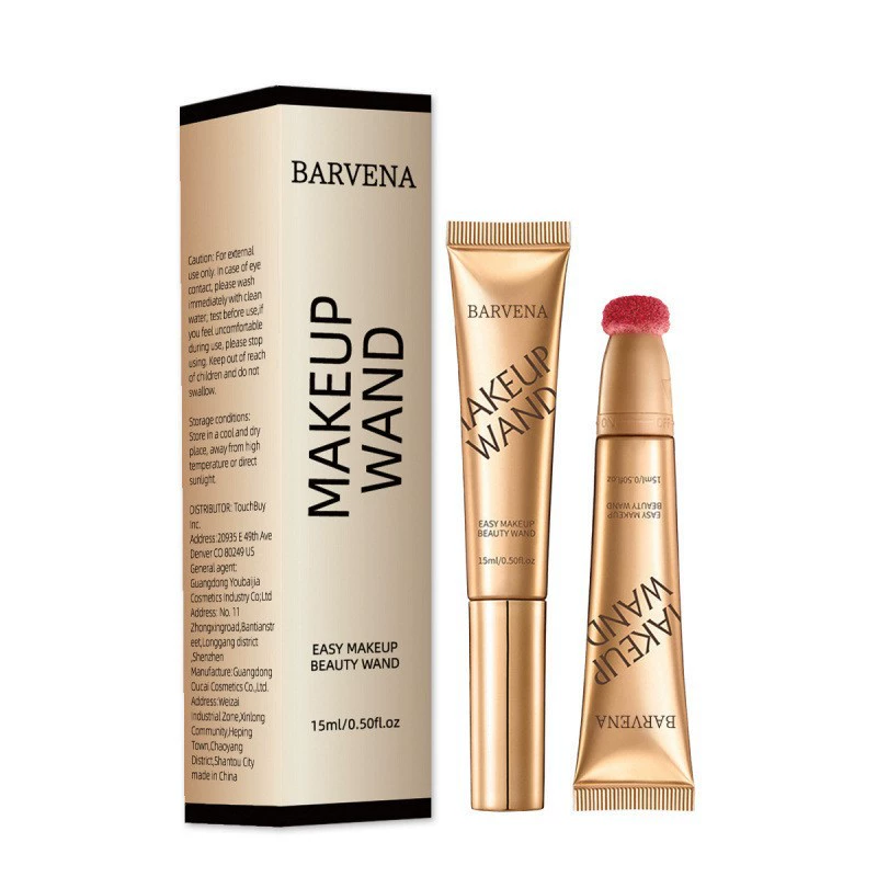 Жидкие румяна BARVENA с губчатым аппликатором, шелковисто-гладкие, естественные и стойкие, не выцветают, осветляющие.