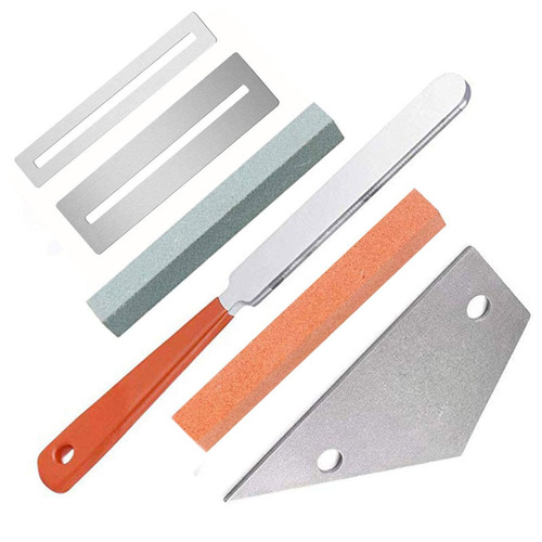 Fret repair and care file tool kit Guitar electric bass leveling ruler gasket polishing stone fret file 6-piece set