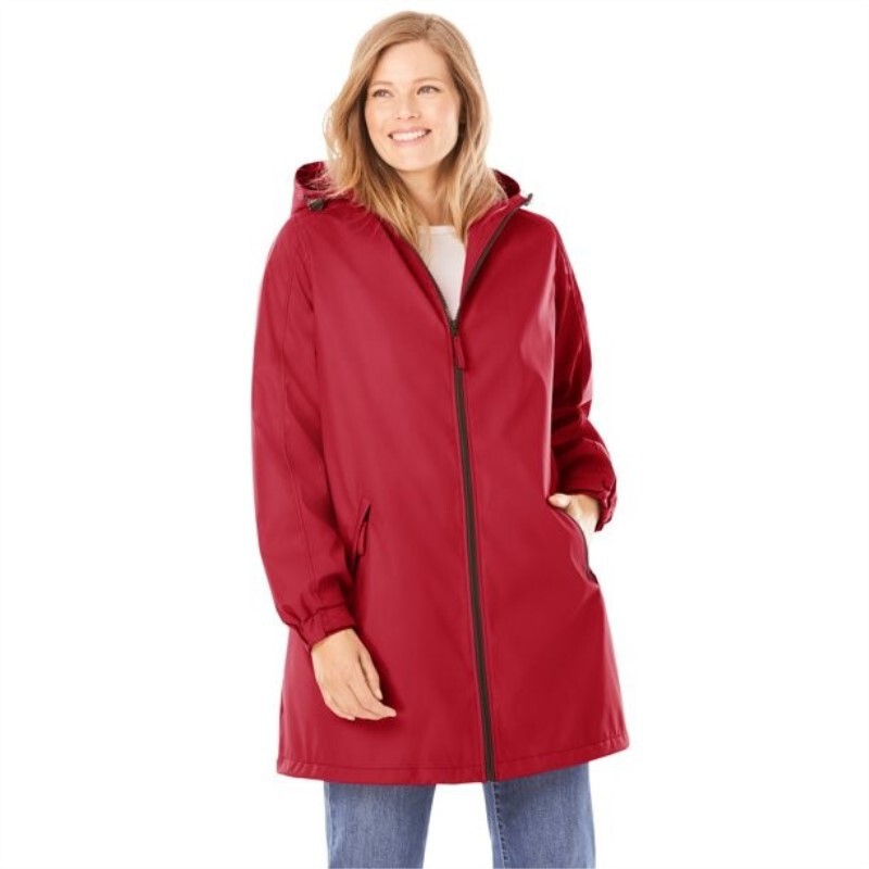 European and American Outdoor Raincoat, Autumn and Winter Double-Layer Warm Long Waterproof Jacket, Plus-Size Women's Trench Coat, American Export Raincoat