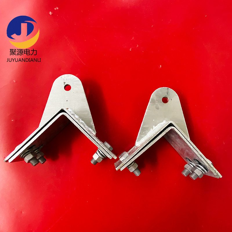 耐张紧固件 热镀锌扁铁紧固夹板 150角钢塔转角线夹挂点固定夹具