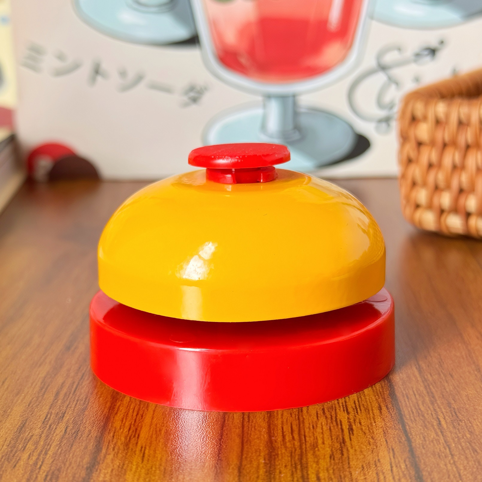 Large yellow-red bell—dinner bell