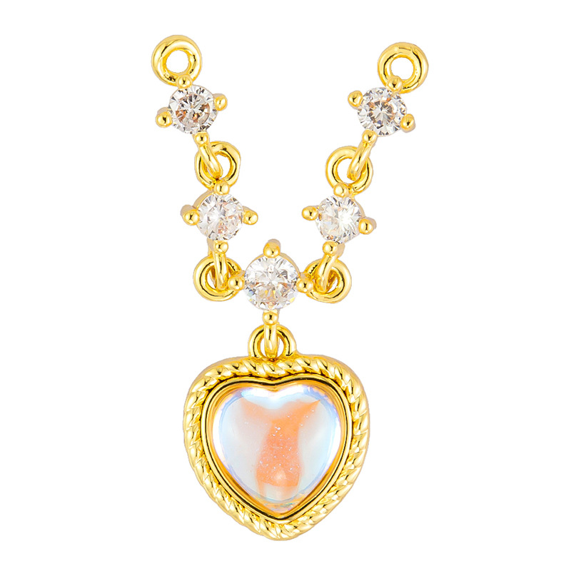 Colgante de cobre micro incrustado Gufasha oro goteo de aceite perlas de transferencia DiDi con perlas de acessorios de perlas huecas fábrica de perlas al por mayor