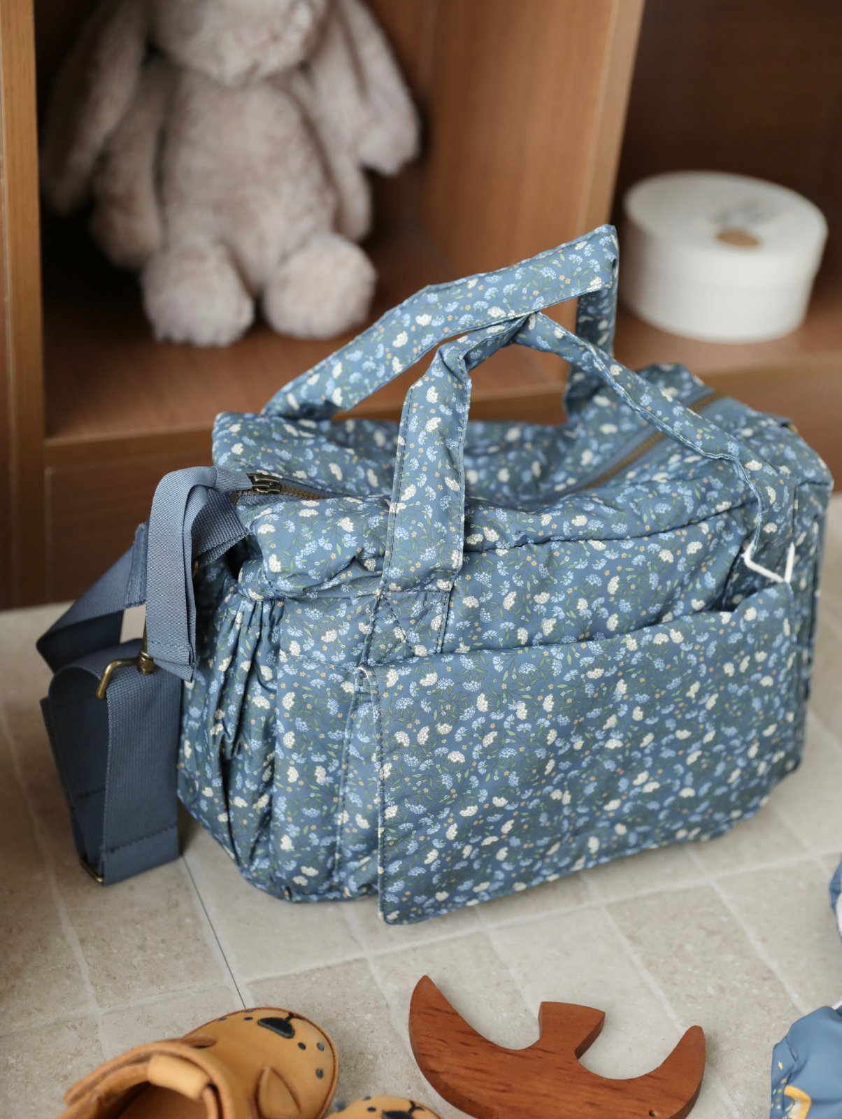 미드나잇 플로럴 스몰 마미백