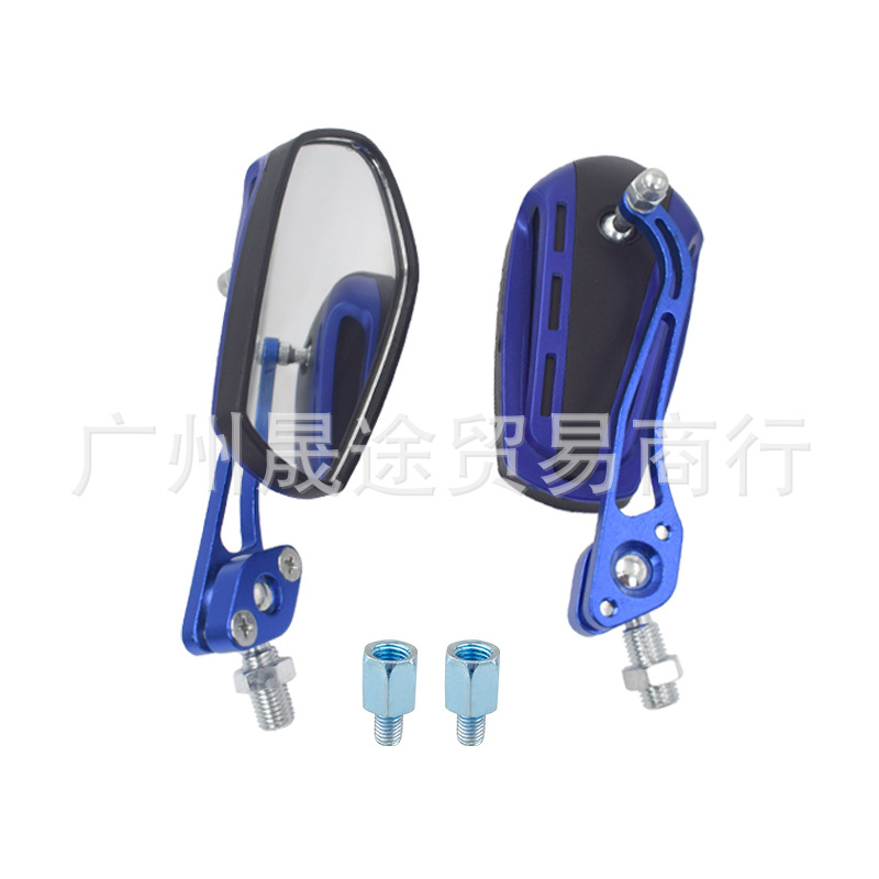 Cross-border motorcycle modified rearview mirror electric car mini decorative mirror ghost fire universal mirror smart grid modification