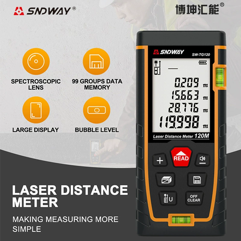 SNDWAY Deep Dawei Лазерный дальномер Инфракрасный дальномер Высокоточный измерительный лазерный линейка Электронная линейка