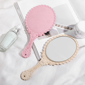 Creative Retro Pattern Handle ABS Mirror for Personal Gift, Perfect for Showroom