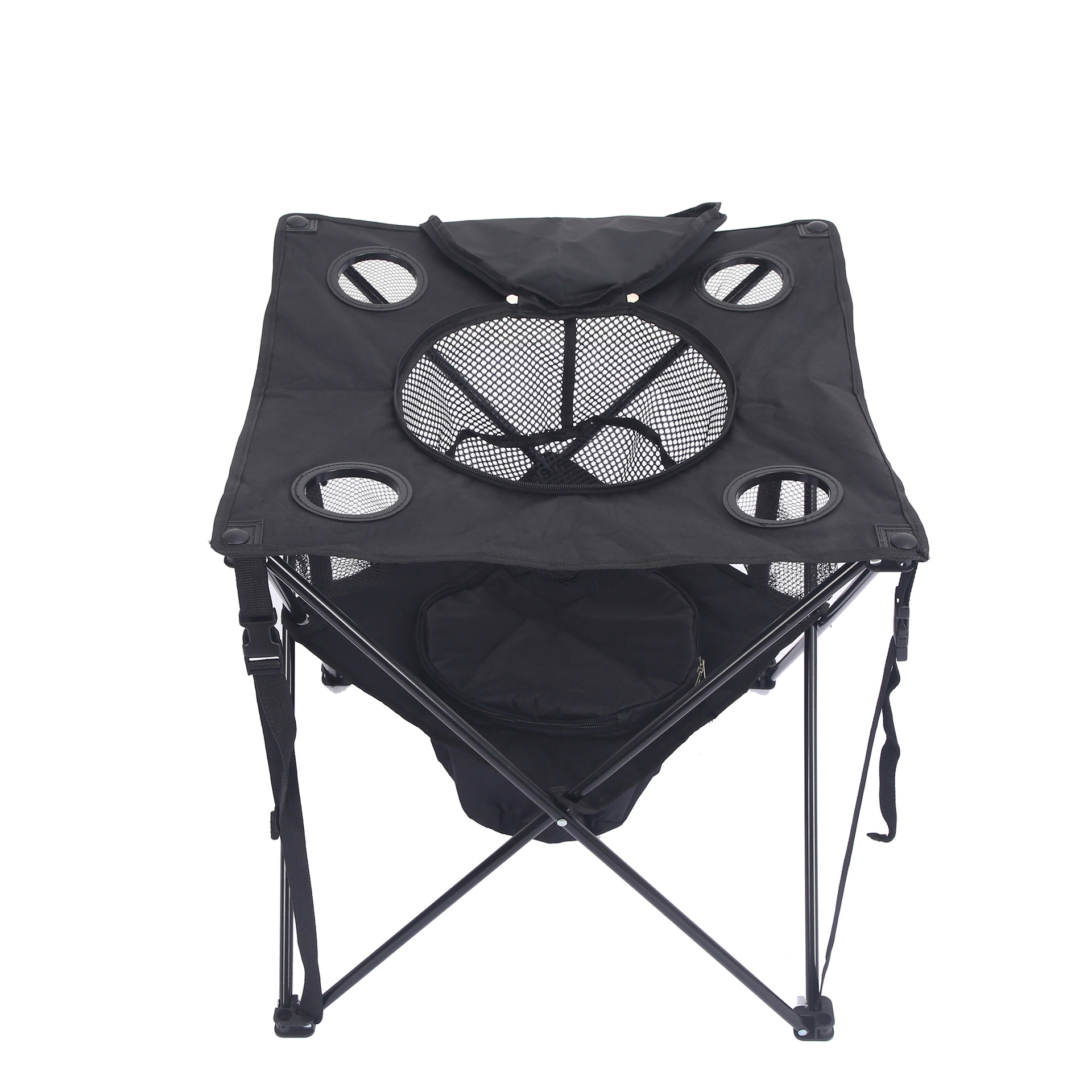 Mesa cuadrada plegable para camping, barbacoa, pesca, ocio en el parque, mesa para cubeta de hielo, mesa de tela ligera y pequeña, venta al por mayor.