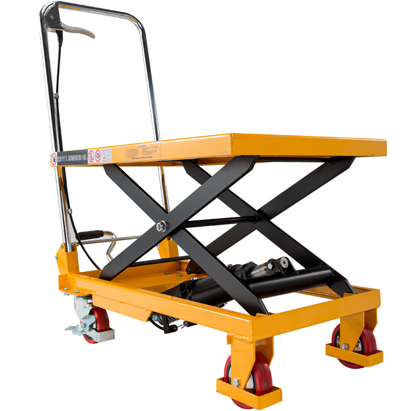 液压升降手推车 手动手摇平台平板车 移动模具升高叉车 上料搬运