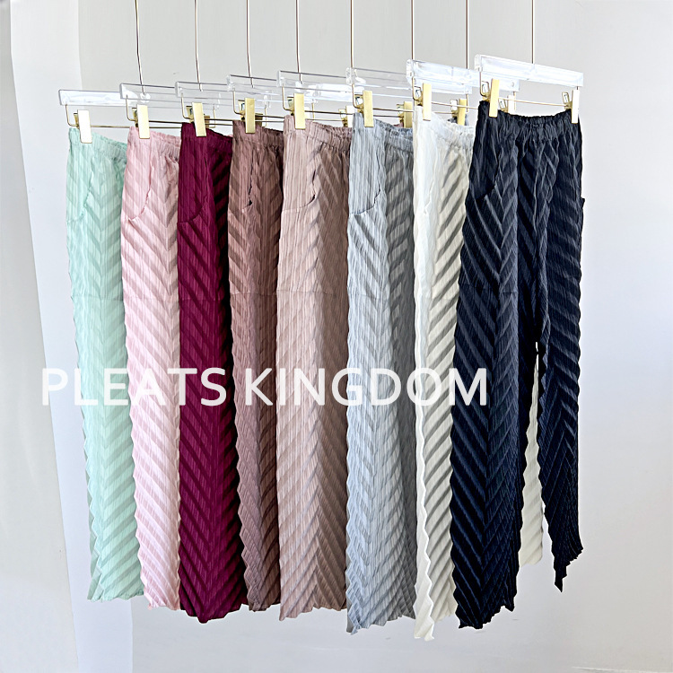 High-end Japanese and Korean-style Pleated Series Urban Goddess Elegant Straight Pants Slim-fit Slimming Fashionable Western Style Women's Pants High-end Japanese and Korean-style Pleated Series Urban Goddess Elegant Straight Pants Slim-fit Slimming Fashionable Western Style Women's Pants