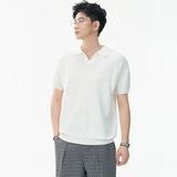 ZF8109-MM潮牌海鸥领针织短袖T恤简约时尚cleanfit透气上衣，男装针织衫/毛衣，星座614