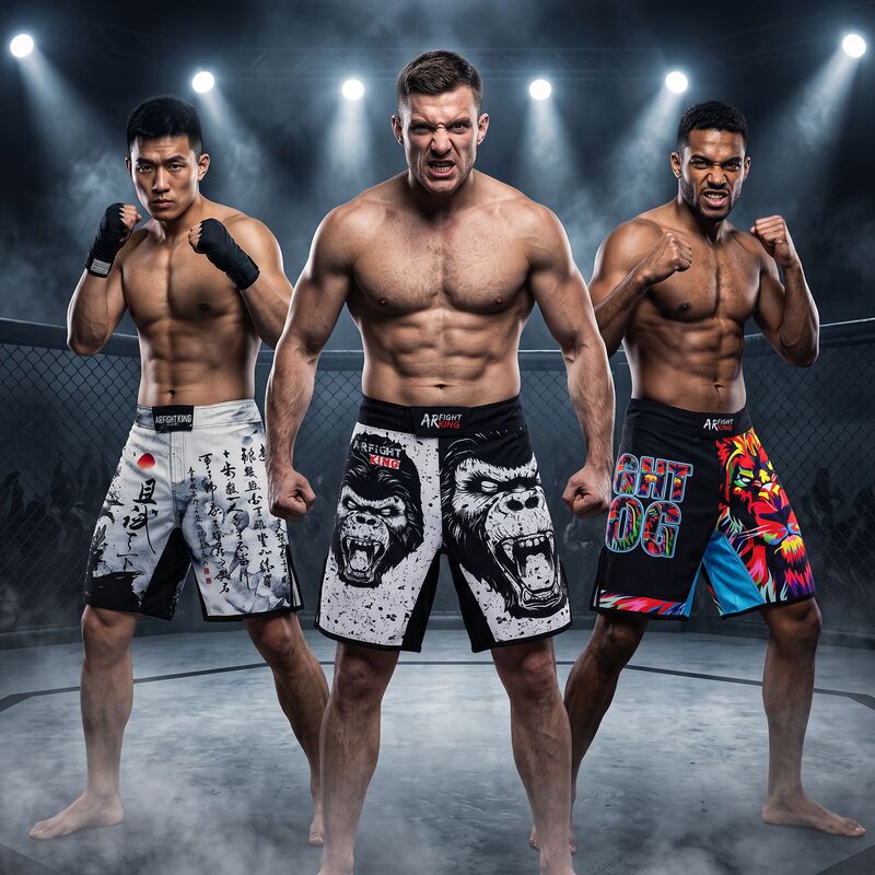 Fight Training Shorts, Quick-Dry, Stretchy, Side-Slits, Unisex, for Boxing, Combat, Sanda, MMA, Mixed Martial Arts Fight Training Shorts, Quick-Dry, Stretchy, Side-Slits, Unisex, for Boxing, Combat, Sanda, MMA, Mixed Martial Arts