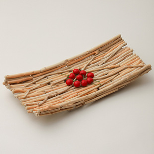 Japanese Simple Rectangular Tray Living Room Coffee Table Wooden Dinner Plate Fruit Plate Dried Fruit Plate Snack Storage Tray