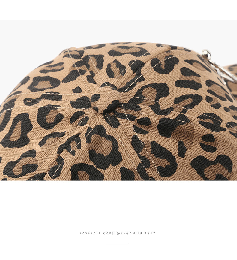 Modische und minimalistische Baseballkappe mit Leopardenmuster. Beliebte Outdoor-Straßensport-Entenschnabelkappe für Männer und Frauen in Europa und Amerika_voghion.com