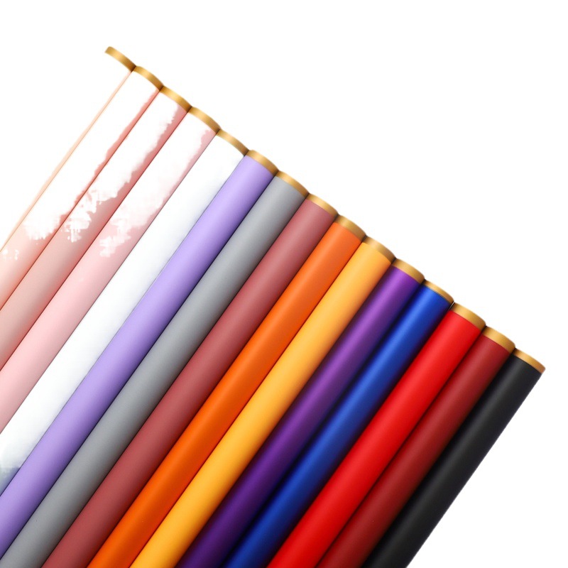 Lizhi Ran Phnom Penh Jelly Film Papel de embalaje de flores mate impermeable Paquete de material de ramo de flores 20 hojas