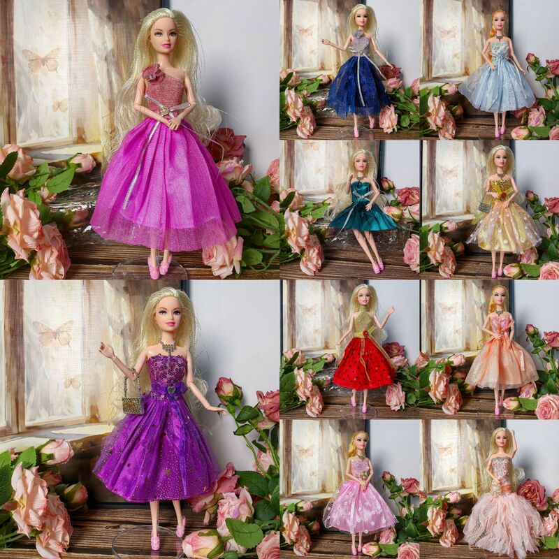 Cross-Border 11-Inch 30cm Princess Doll Half-Gauze Dress Little Princess Doll Dress-Up Clothing Wholesale