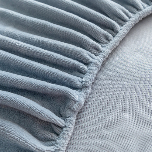 New milk velvet fitted sheet single product solid color bedspread mattress protector coral velvet milk velvet fitted sheet single piece wholesale