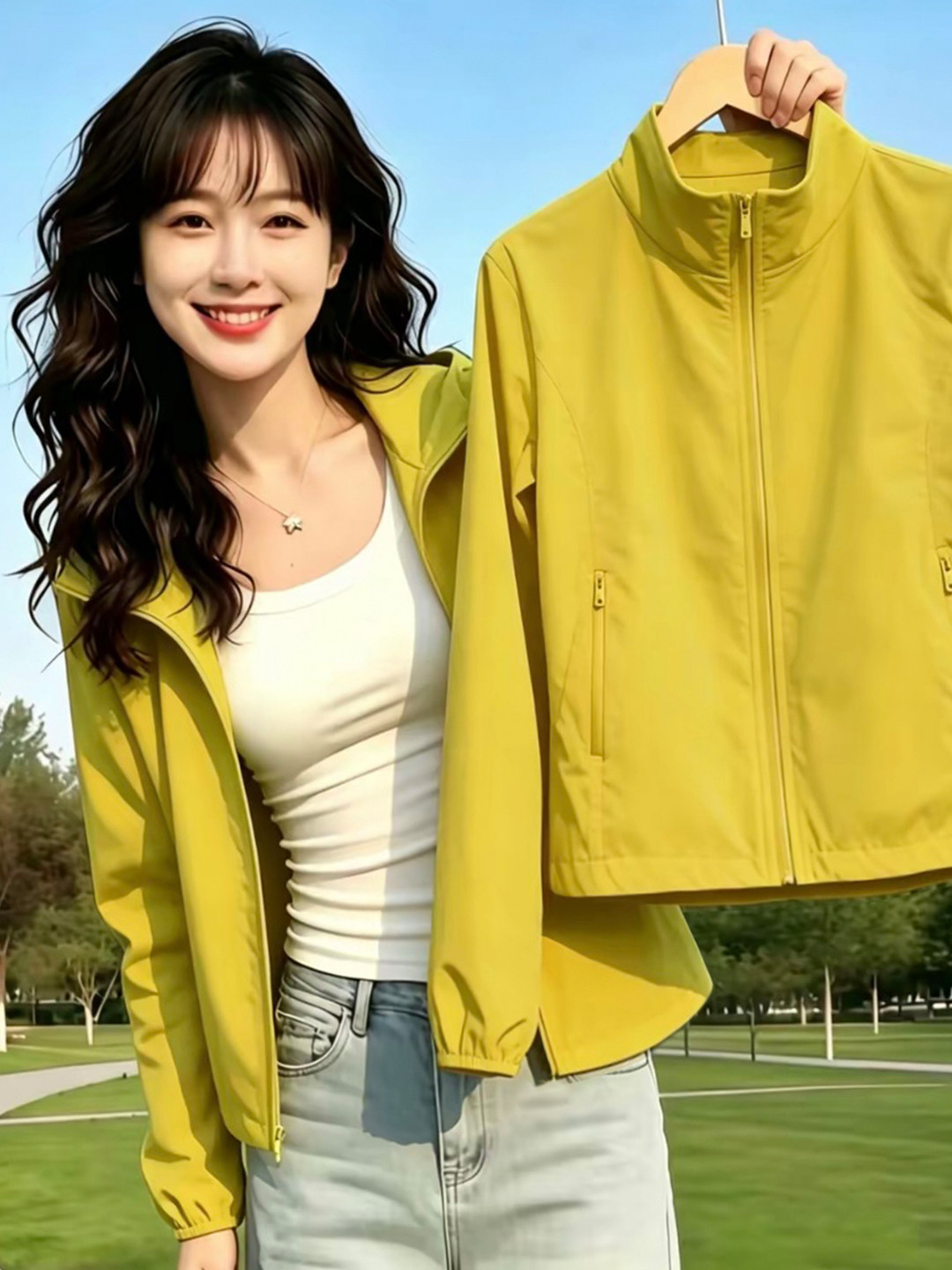 Short jacket for women, spring and autumn 2026 new popular style, suitable for petite women and middle-aged mothers, autumn trench coat top