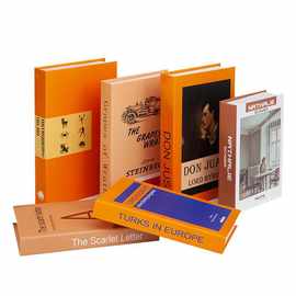 橘色假书书摆件软装家居饰品道具模型书客厅电视柜摆设装饰书