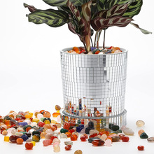 跨境Disco Ball Flower Pot 迪斯科球花盆镜面瓶花盆室内植物花瓶