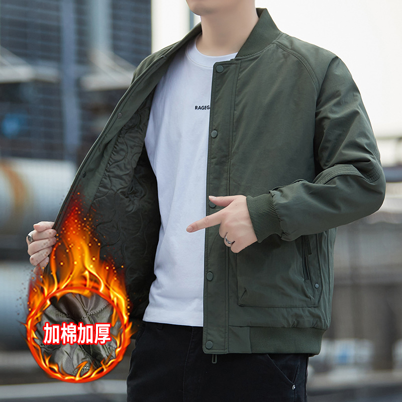 棉衣男士冬季新款棒球领加厚保暖棉服时尚百搭休闲高级感工装外套